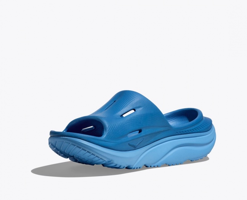 Women's HOKA Ora Recovery 3 Slide Dark Blue | UYHOR-2674