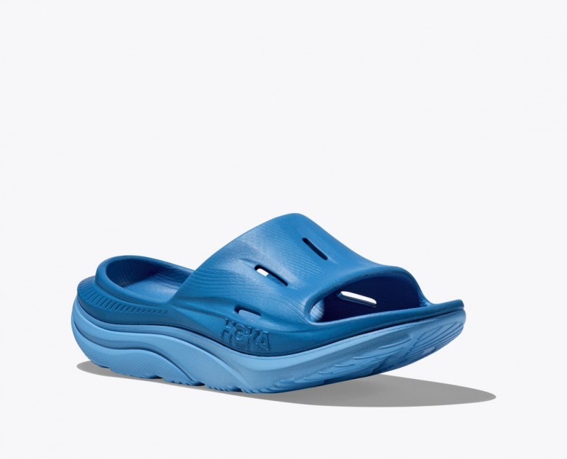 Women's HOKA Ora Recovery 3 Slide Dark Blue | UYHOR-2674