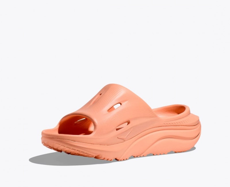 Women's HOKA Ora Recovery 3 Slide Dark Orange | JZXVE-9653