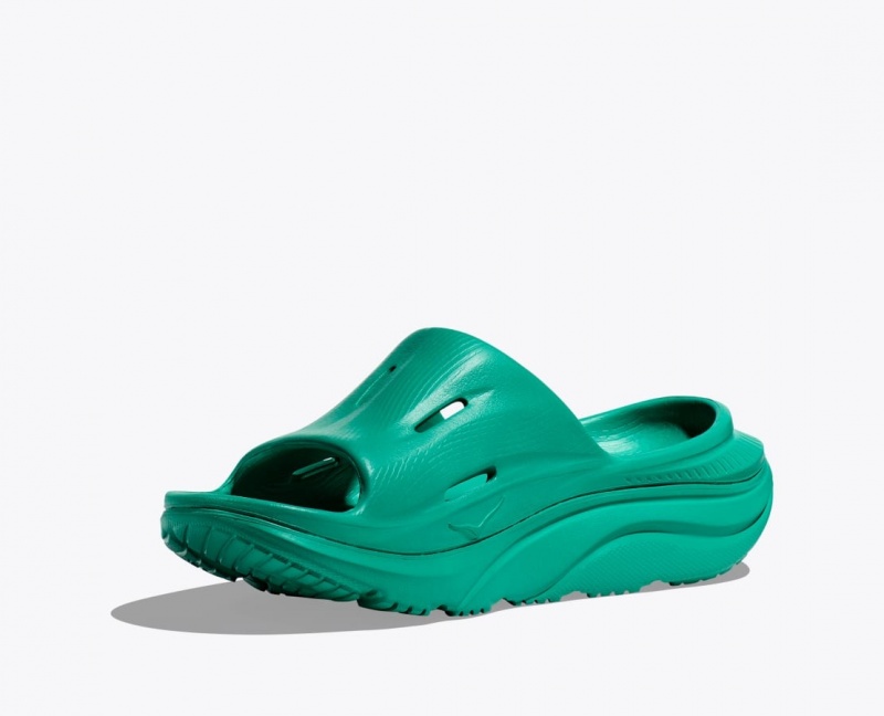 Women's HOKA Ora Recovery 3 Slide Dark Turquoise | KPCNT-2158