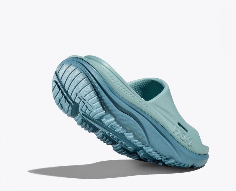 Women's HOKA Ora Recovery 3 Slide Grey Blue | BFLRG-0694