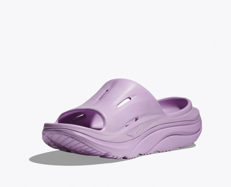 Women's HOKA Ora Recovery 3 Slide Light Purple | JYQKB-2173