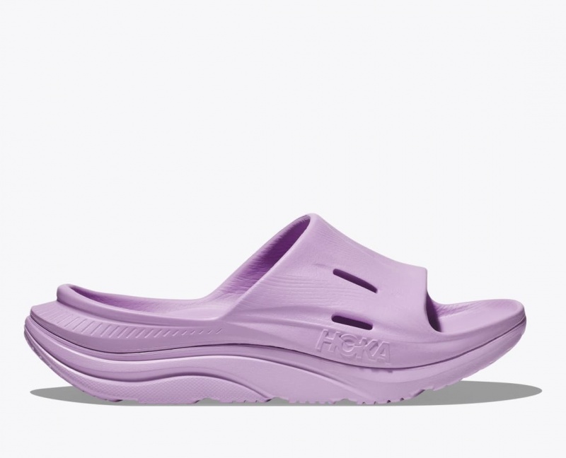 Women\'s HOKA Ora Recovery 3 Slide Light Purple | JYQKB-2173