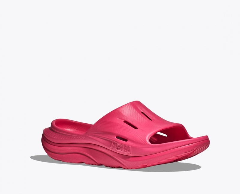 Women's HOKA Ora Recovery 3 Slide Red | BNFAJ-1409