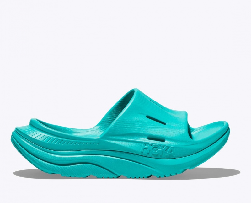 Women\'s HOKA Ora Recovery 3 Slide Turquoise | DKFXB-3809