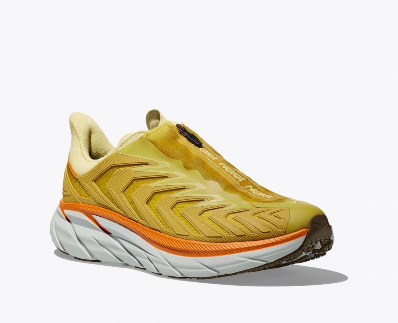 Women's HOKA Project Clifton Sneakers Light Green / Yellow | JTPDQ-8123