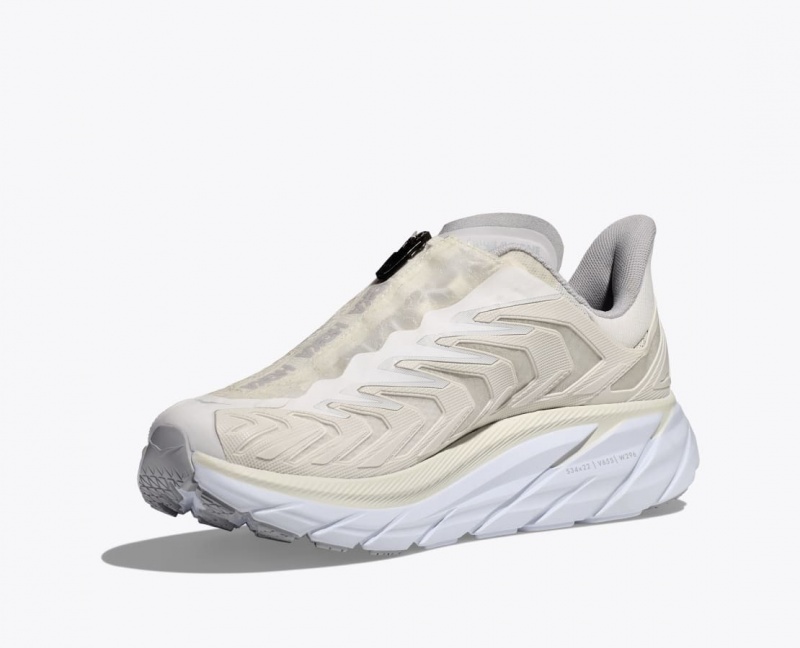 Women's HOKA Project Clifton Sneakers White | ZOQCP-8097