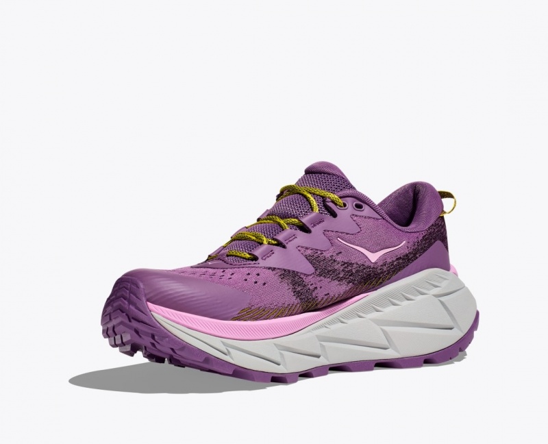 Women's HOKA Skyline-Float X Hiking Shoes Purple | TMHJZ-2147