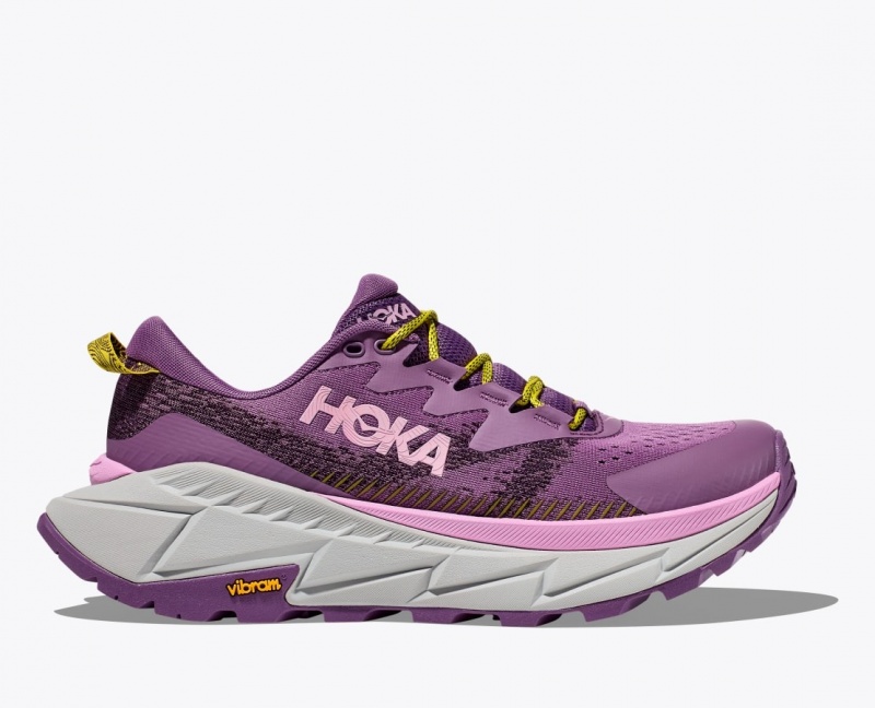 Women\'s HOKA Skyline-Float X Hiking Shoes Purple | TMHJZ-2147