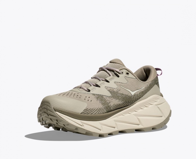 Women's HOKA Skyline-Float X Hiking Shoes Khaki | IDUBL-7014