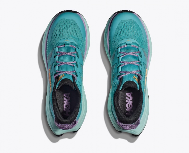 Women's HOKA Skyline-Float X Hiking Shoes Turquoise | HYPKR-4718