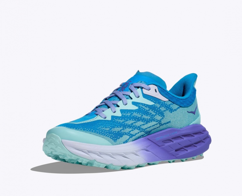 Women's HOKA Speedgoat 5 Trail Running Shoes Blue / Purple | TQYCF-2837