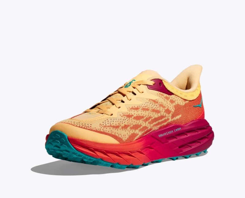 Women's HOKA Speedgoat 5 Trail Running Shoes Orange / Red | WPNTB-0123