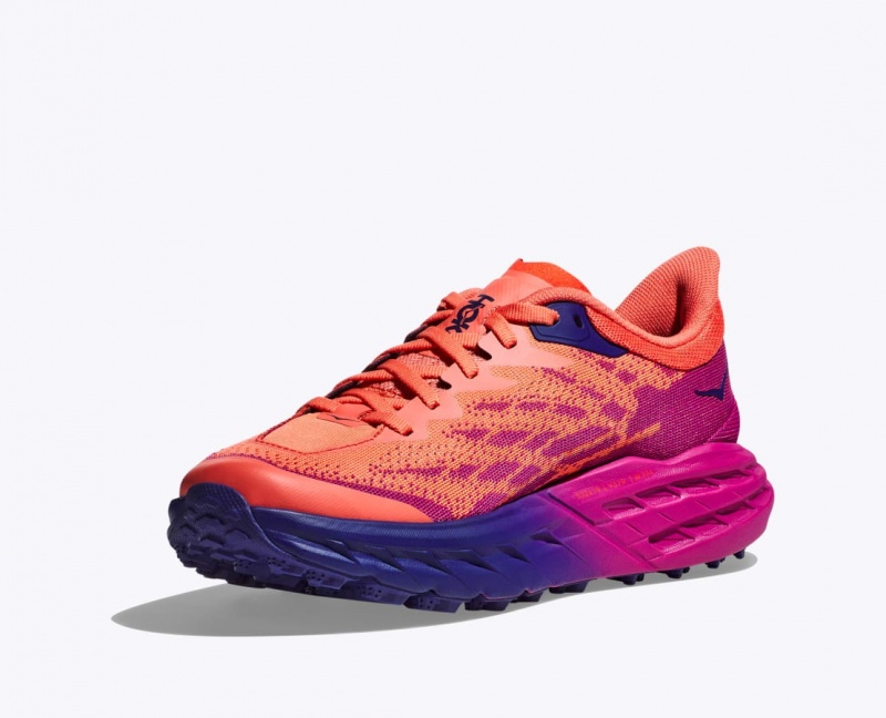 Women's HOKA Speedgoat 5 Trail Running Shoes Orange / Fuchsia | KCPRL-4819