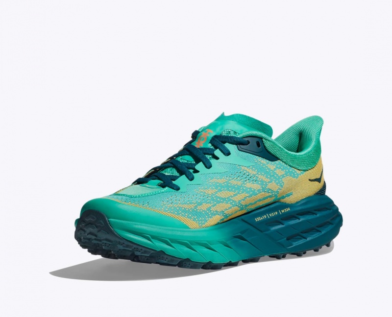 Women's HOKA Speedgoat 5 Trail Running Shoes Deep Turquoise | MRQXN-2450