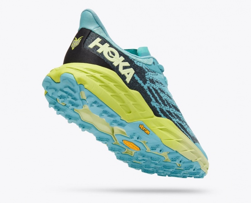 Women's HOKA Speedgoat 5 Trail Running Shoes Turquoise / Navy | TCUIZ-5749