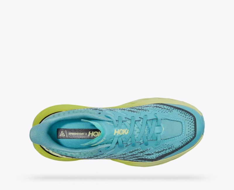 Women's HOKA Speedgoat 5 Trail Running Shoes Turquoise / Navy | TCUIZ-5749